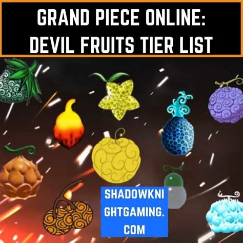 Create A Roblox Grand Piece Online Devil Fruits Tier List Tiermaker