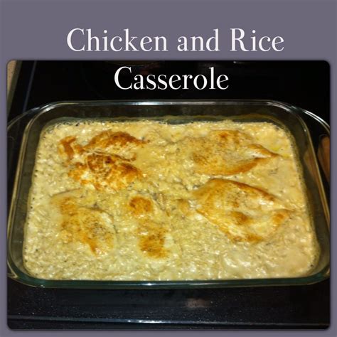 Cozy up with one of these easy dinners. Easy chicken and rice casserole. 1 can cream of mushroom ...