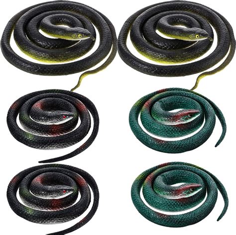 Buy 6 Pieces Large Rubber Snakes In 2 Sizes 47 Inches And 29 Inches