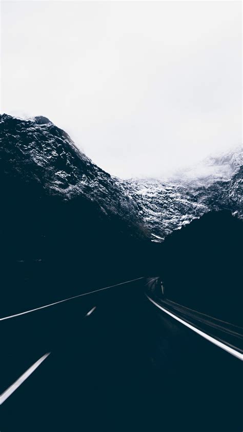 1080x1920 Dark Road Covered By Mountains Iphone 76s6 Plus Pixel Xl