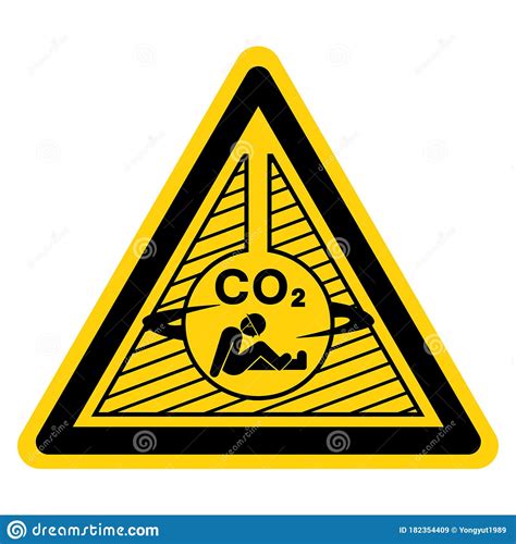 Warning Co2 Symbol Sign Vector Illustration Isolate On White