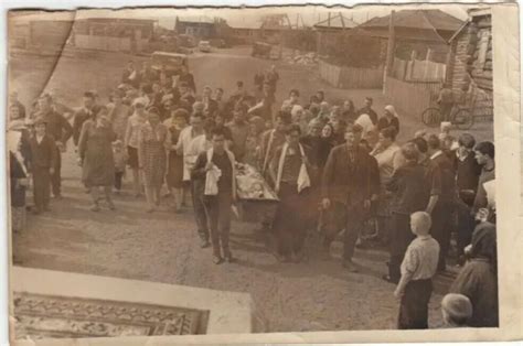 1960s Post Mortem Village Funeral Coffin Dead Woman People Corpse