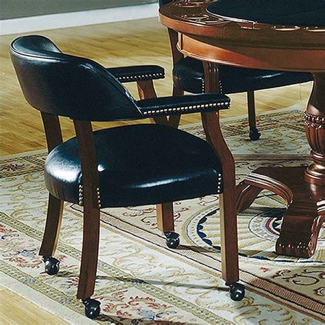 Want six chairs to complete the set for your dining. Steve Silver Company Tournament Black Arm Chair with ...