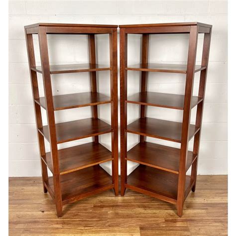 Ethan Allen American Impressions Bookcase Shelf Cherry A Pair Chairish