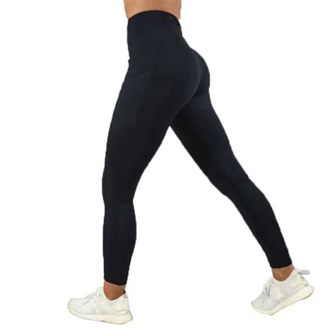 spandex high waist legging pockets fitness bottoms running sweatpants for women quick dry sport