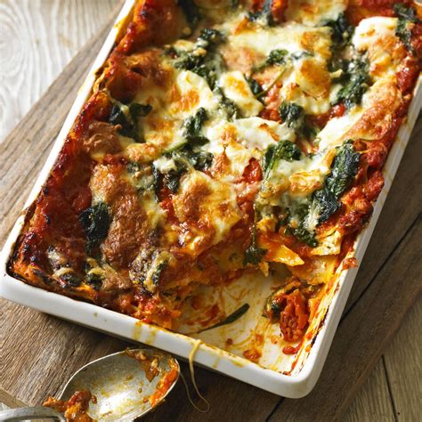 Tomato Spinach And Three Cheese Lasagne Dinner Recipes Woman And Home