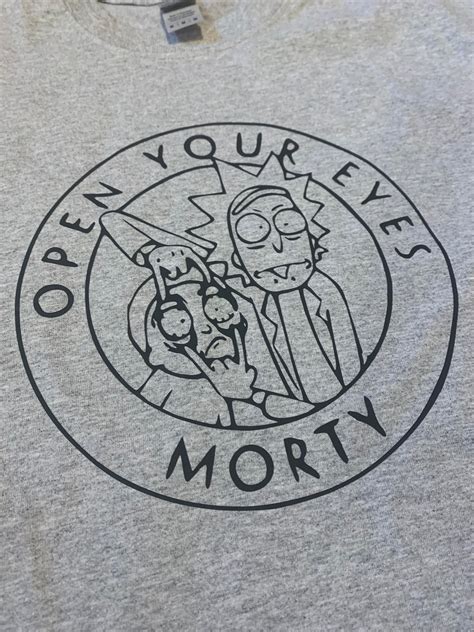 Rick And Morty Open Your Eyes Morty T Shirt Etsy