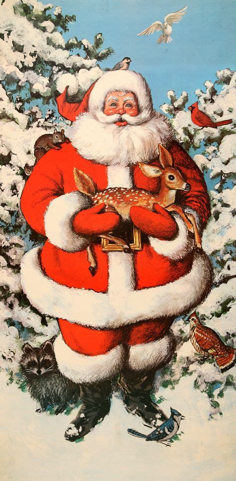 Santa Claus With Deer Postergroup Original Vintage Posters Santa