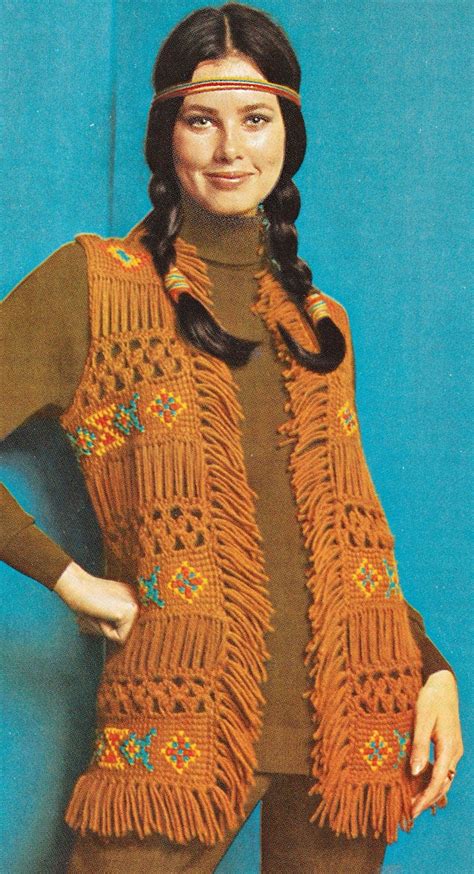 Ethnic Womens Vest Crochet Pattern In Native American Etsy