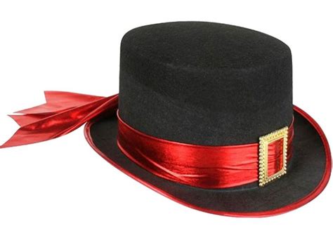 Another Cute Hat For The Ringmaster Costume Red Band Top Hat Black