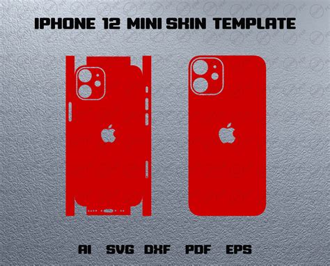 Iphone 12 Mini Skin Cut Template 100 Compatible Etsy