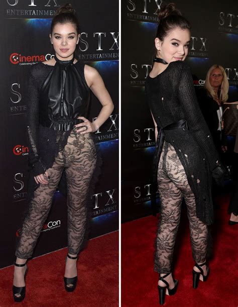 Hailee Steinfeld Wears See Through Trousers With Flesh Toned Granny