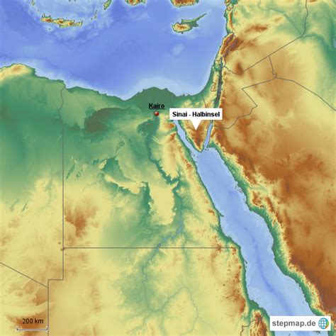 Stepmap Sinai Halbinsel Landkarte Für Ägypten