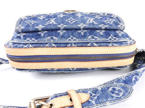 Authentic Louis Vuitton Bum Bag Waist Bag Monogram Denim Blue M95347 A