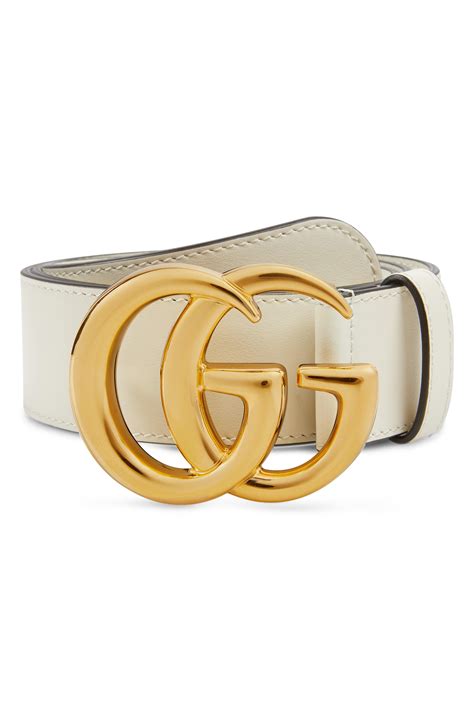 Gucci Gg Logo Buckle Leather Belt Lyst