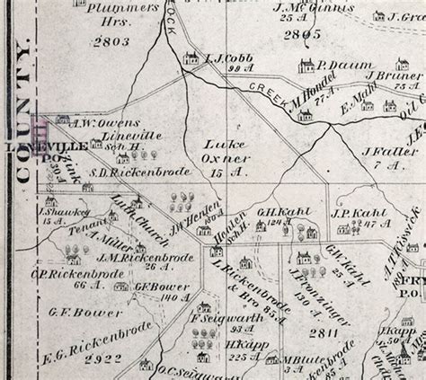 1877 Map Of Washington Township Clarion County Pennsylvania Etsy