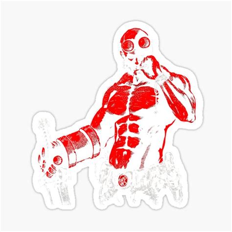 Hellboy Big Red Man Sticker For Sale By Johndeakinss Redbubble