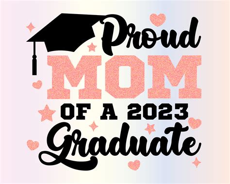 Proud Mom Of A 2023 Graduate Svg Files For Cricut Mom Class Etsy Hong
