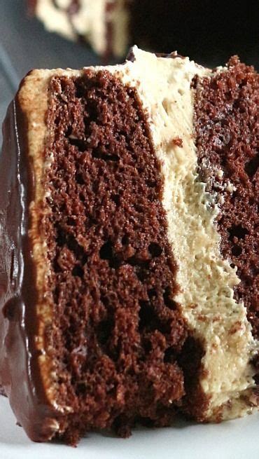 This three layer chocolate cake has a whipped cream filling and chocolate icing. Chocolate Cake with Peanut Butter Cheesecake Filling ...