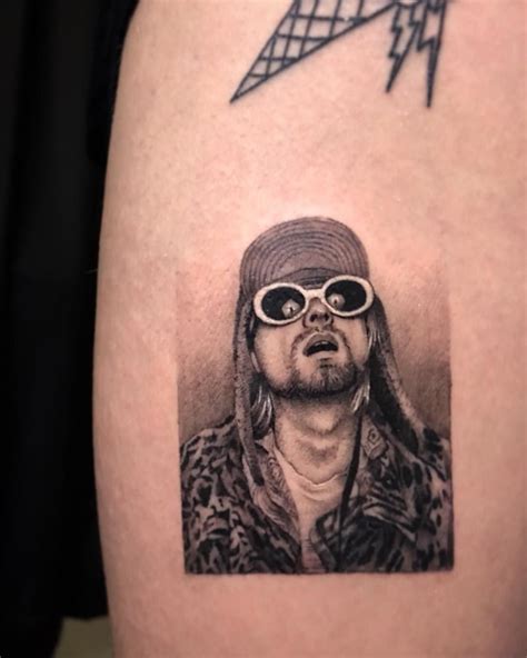 Chronic Ink Tattoo Kchen Realism Tattoo Mini Kurt Cobain Nirvana