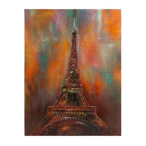Imax Andriet Eiffel Tower Oil Painting Wall Art 76182 Eiffel Tower