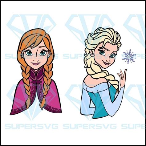 Sisters Anna Elsa Frozen Disney Princess Svg Disney Svg Disneyland Svg
