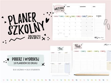 Planery Do Druku Kalendarze I Organizery Do Wydrukowania Pobierz