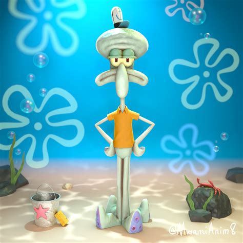 Squidward Tentacles Finished Projects Blender Artists Community