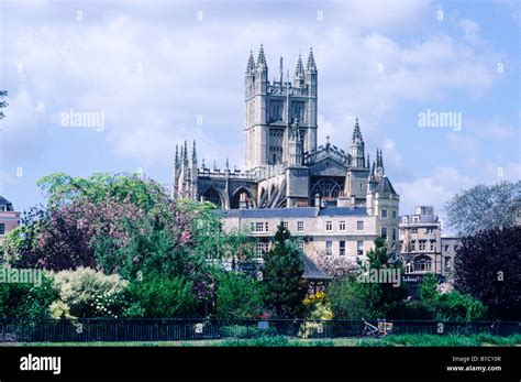 Bath Abbey Somerset From The East English Medieval Building