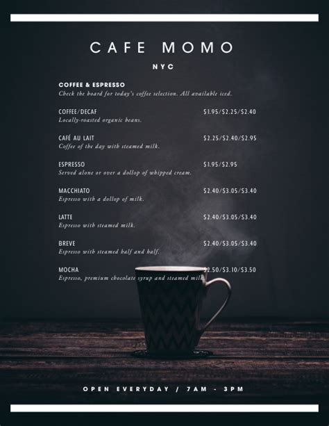 There's a problem loading this menu right now. 15 Unique Coffee Shop Menu Ideas
