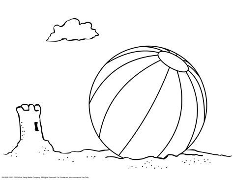 Beach Ball 169179 Objects Printable Coloring Pages