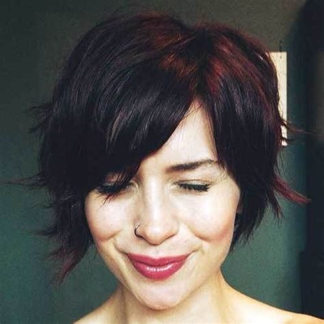 Dark Brown Pixie Bob Latest Trend Hair Color Ideas For Short Hair