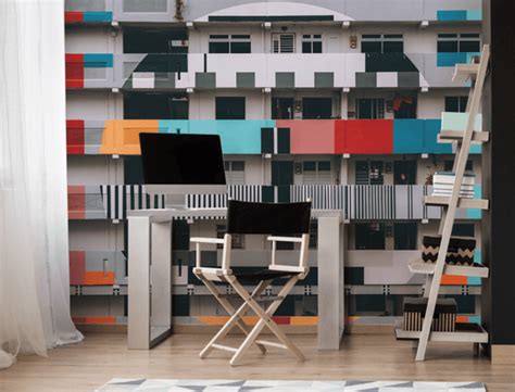 Building Colour Beep Wall Mural Eazywallz Peel And Stick Wall Mural