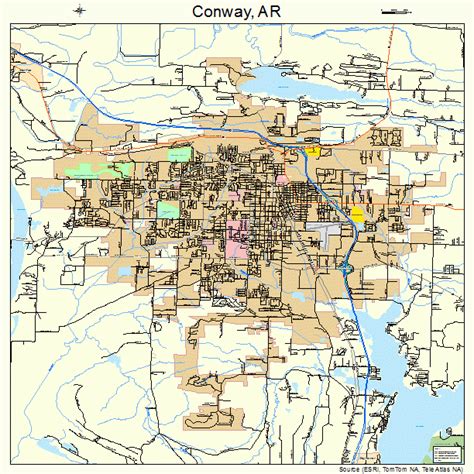 Conway Arkansas Street Map 0515190