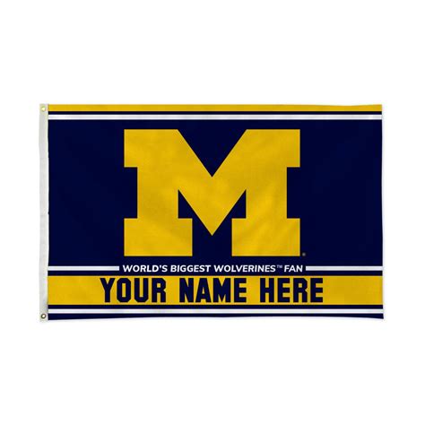 Officially Licensed NCAA Michigan Wolverines Personalized Banner Flag HSN