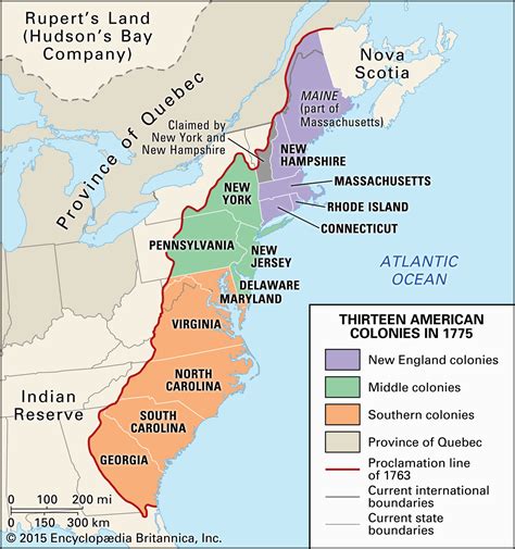 Map Of The New England Middle And Southern Colonies Secretmuseum