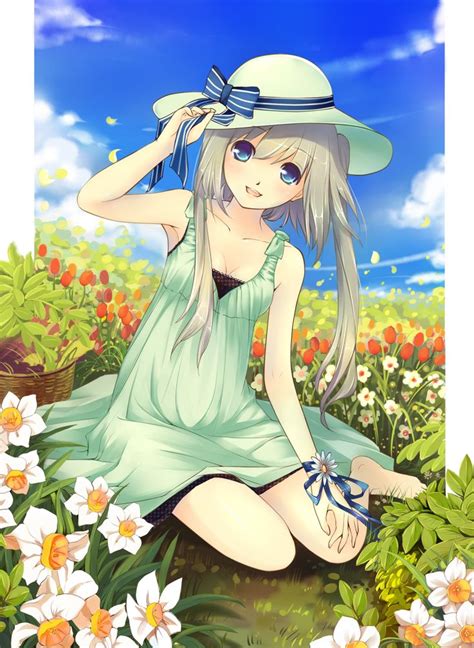 Anime Girl Surrounded By Flowers Anime Is Awesome Pinterest
