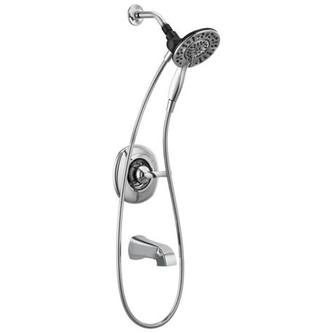 Delta Larkin Chrome 1 Handle Multi Function Round Bathtub And Shower Faucet Valve Included In