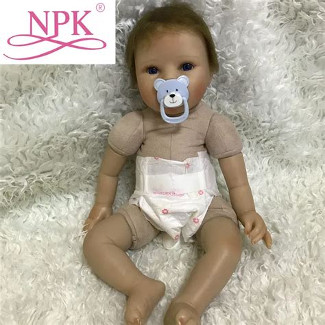 NPK 22inch 55cm Naked Bebe Reborn Silicone Creatived Naked Bebe Reborn