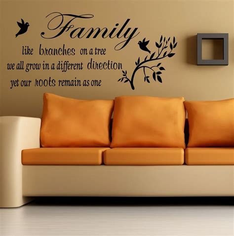 It is not early to think of new christmas decoration ideas for next yuletide. Wall Quote Family like a branches on a tree Wall Sticker ...
