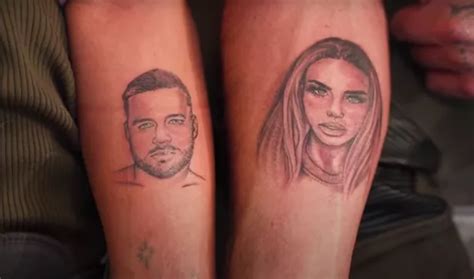 katie price s fiancé carl woods gets second tattoo of her face on his arm ok magazine