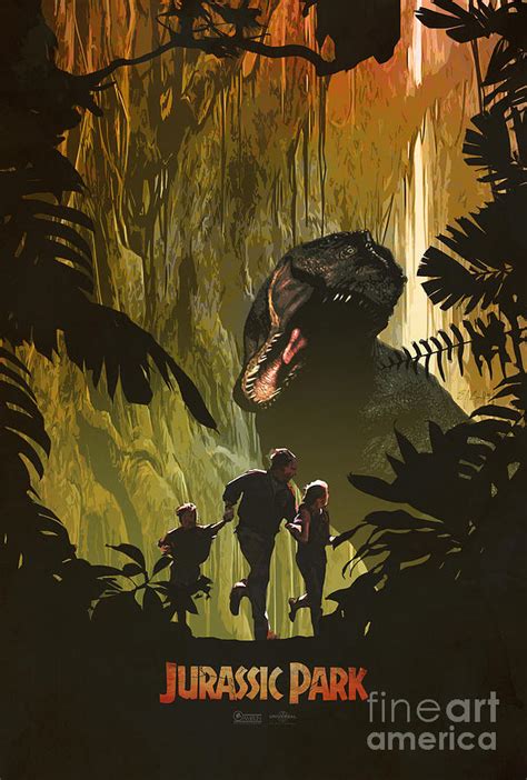 Jurassic Park Movie Poster Digital Art By Ed Burczyk