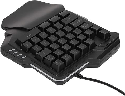 Pusokei One Handed Gaming Keyboard Half Gaming Keyboard Mini 35 Keys