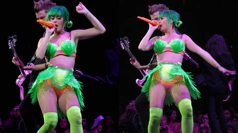 Katy Perry Twerks On Stage In A Tiny Neon Bikini And Sexy Thigh High