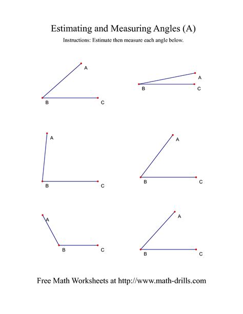 Measuring And Drawing Angles Worksheet