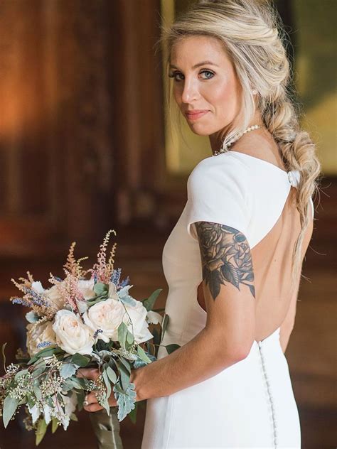 10 Brides Who Showed Off Their Tattoos On Their Wedding Days Bride