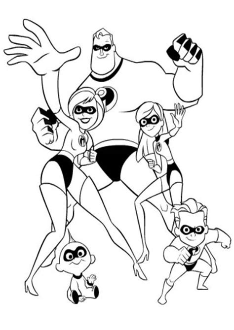 60 Incredibles Coloring Page