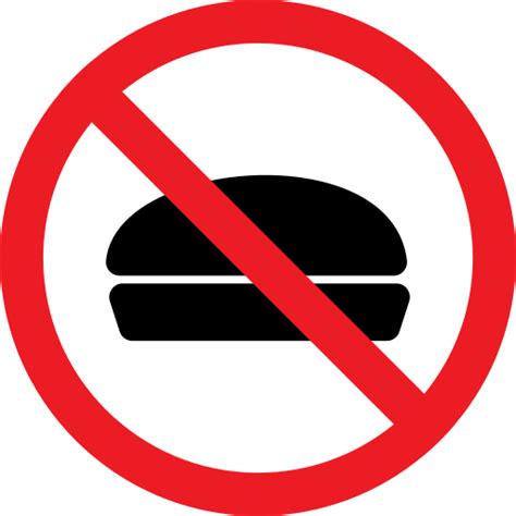 Dilarang Makan Sign Dan Symbol Icons