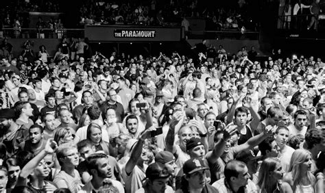 Rock Concert Crowd Black And White
