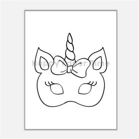 Coloring Unicorn Mask How To Make A Unicorn Mask